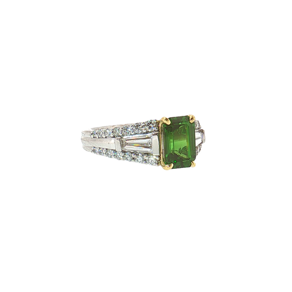 Aires Signature Tsavorite Garnet and Diamond Ring Image 3 Aires Jewelers Morris Plains, NJ