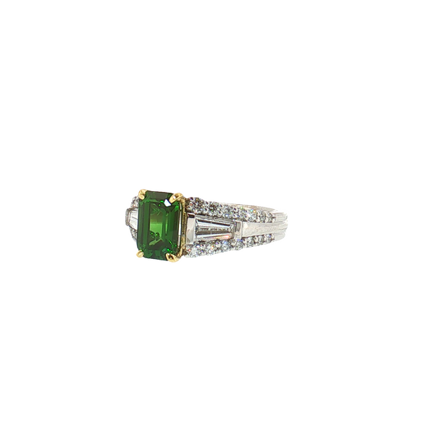 Aires Signature Tsavorite Garnet and Diamond Ring Image 4 Aires Jewelers Morris Plains, NJ