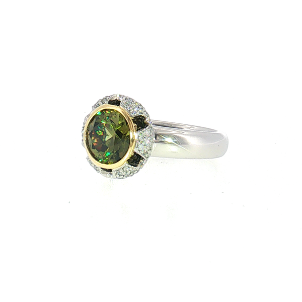 Aires Signature Demantoid Garnet and Diamond Ring Image 2 Aires Jewelers Morris Plains, NJ