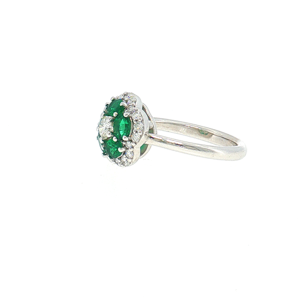 Aires Diamond and Emerald Ring Image 2 Aires Jewelers Morris Plains, NJ