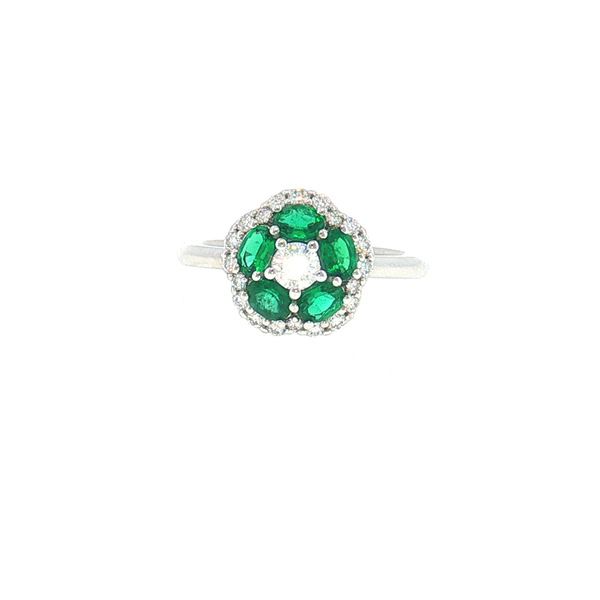 Aires Diamond and Emerald Ring Aires Jewelers Morris Plains, NJ