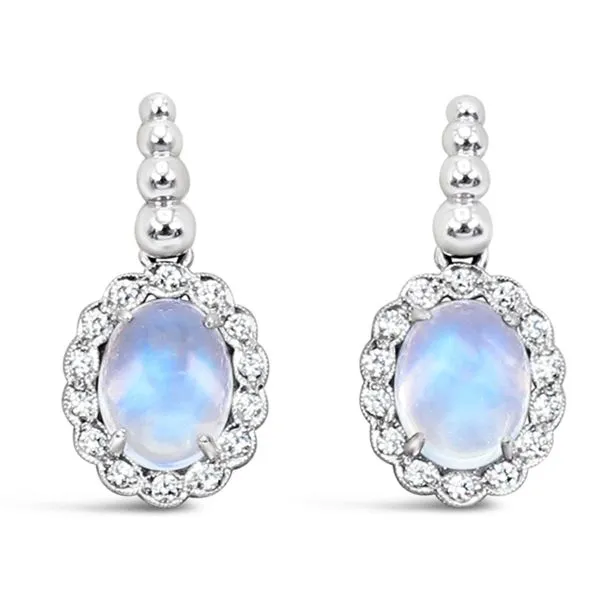 Aires Signature Moonstone Diamond Earrings