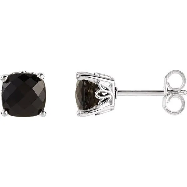 Onyx Cushion Studs Aires Jewelers Morris Plains, NJ