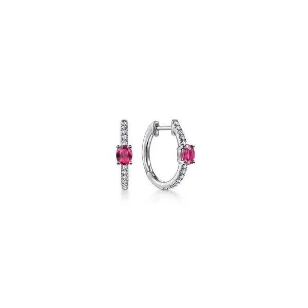 Gabriel & Co Diamond and Ruby Earrings Aires Jewelers Morris Plains, NJ