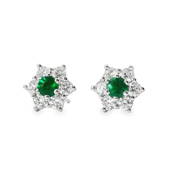 Emerald and Diamond Earrings Aires Jewelers Morris Plains, NJ