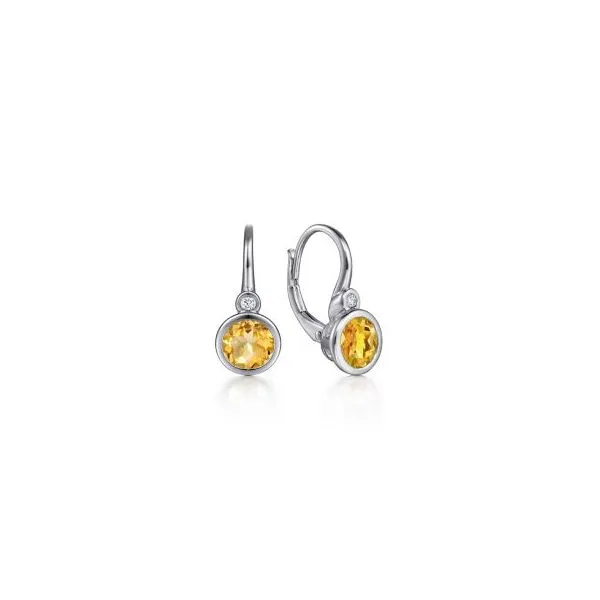 Gabriel & Co Cirtine and Diamond Earrings Aires Jewelers Morris Plains, NJ