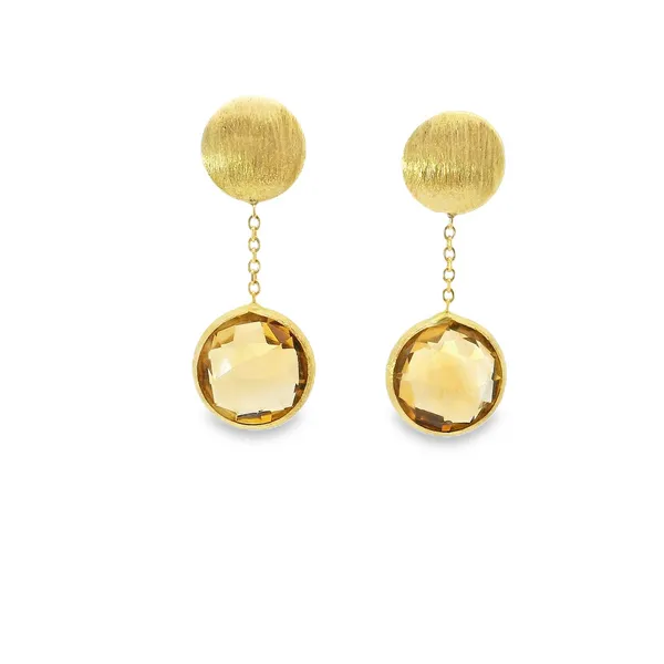 Gold Citrine Drop Earrings Aires Jewelers Morris Plains, NJ