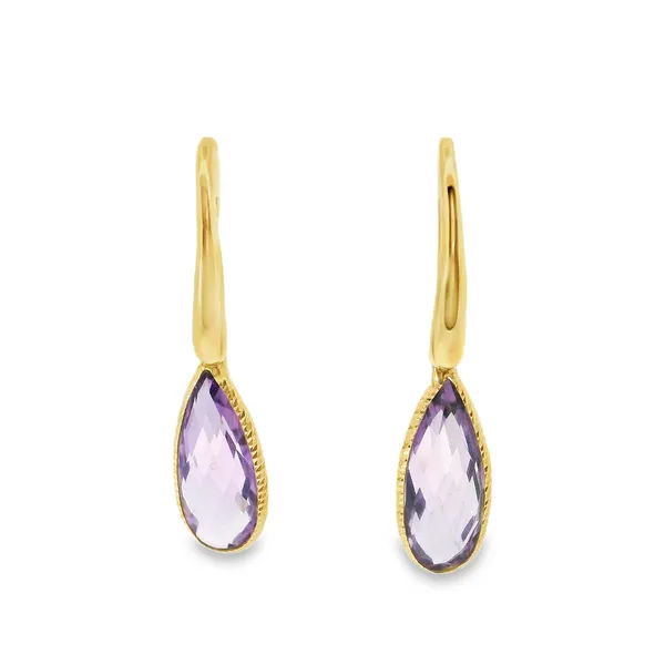 Gold Amethyst Drop Earrings Aires Jewelers Morris Plains, NJ
