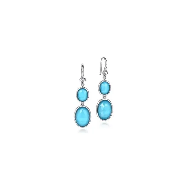 Gabriel & Co Sterling Silver Turquoise Earrings Aires Jewelers Morris Plains, NJ