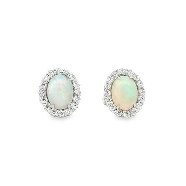 Aires Diamond and Opal Earrings Aires Jewelers Morris Plains, NJ