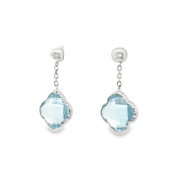 Blue Topaz Dangle Earrings Image 2 Aires Jewelers Morris Plains, NJ
