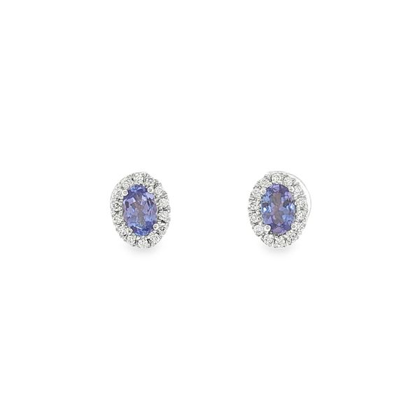 Aires Diamond and Tanzanite Earrings Aires Jewelers Morris Plains, NJ