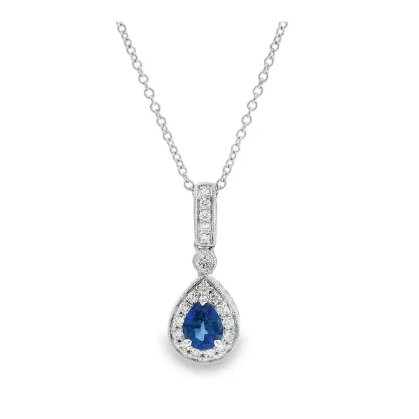 Diamond and Sapphire Pendant Aires Jewelers Morris Plains, NJ