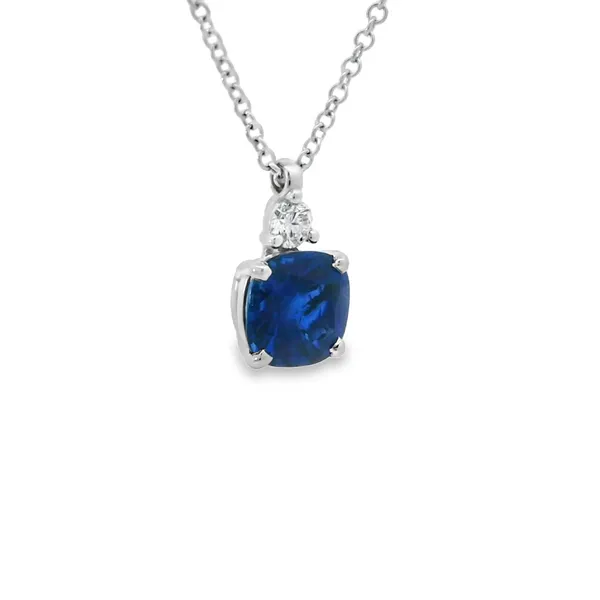 Aires Diamond and Sapphire Pendant Image 3 Aires Jewelers Morris Plains, NJ