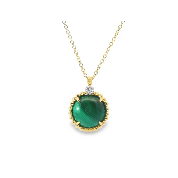 Aires Diamond and Malachite Pendant Aires Jewelers Morris Plains, NJ