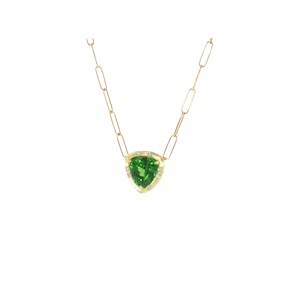 Aires Signature Diamond and Tsavorite Necklace Image 3 Aires Jewelers Morris Plains, NJ