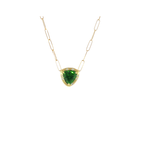 Aires Signature Diamond and Tsavorite Necklace Aires Jewelers Morris Plains, NJ