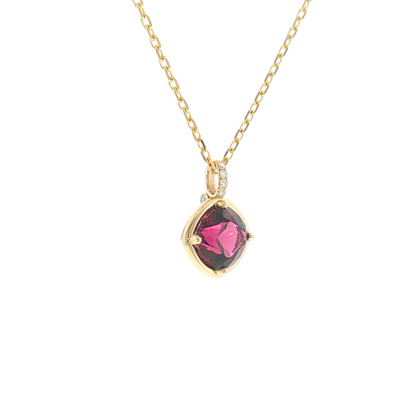Aires Malaia Garnet and Diamond Pendant Image 3 Aires Jewelers Morris Plains, NJ