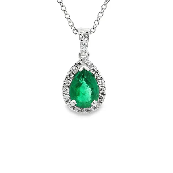 Aires Diamond and Emerald Pendant Aires Jewelers Morris Plains, NJ