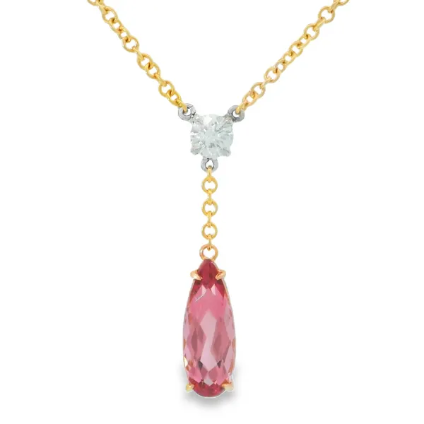 PINK TOURMALINE AND DIAMOND NECKLACE Aires Jewelers Morris Plains, NJ