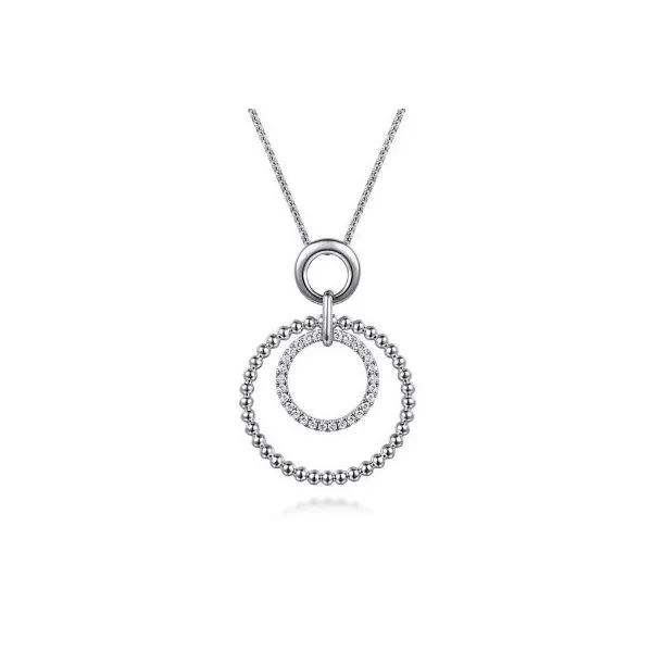 Gabriel & Co Sterling Silver Circles Necklace Aires Jewelers Morris Plains, NJ