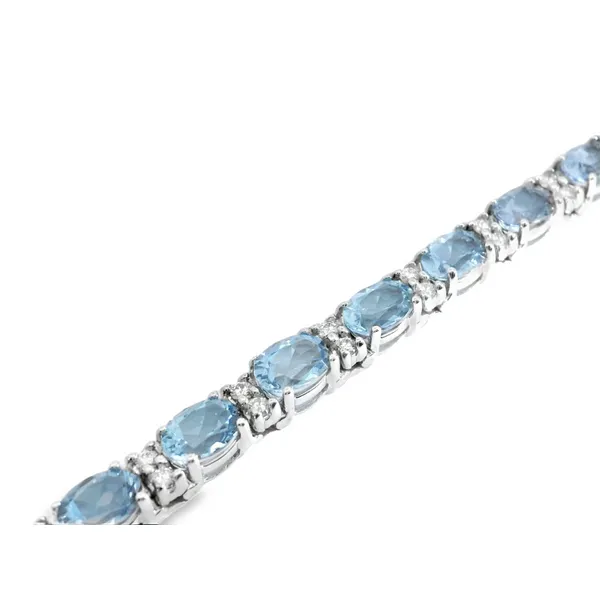Aquamarine and Diamond Bracelet Image 2 Aires Jewelers Morris Plains, NJ