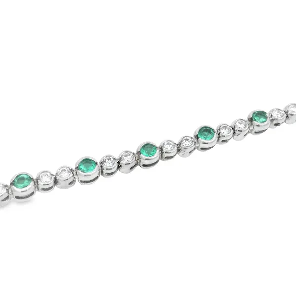Emerald and Diamond Bracelet Image 2 Aires Jewelers Morris Plains, NJ