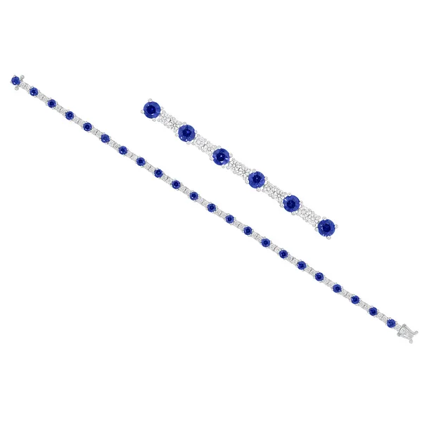 SAPPHIRE AND DIAMOND BRACELET Aires Jewelers Morris Plains, NJ