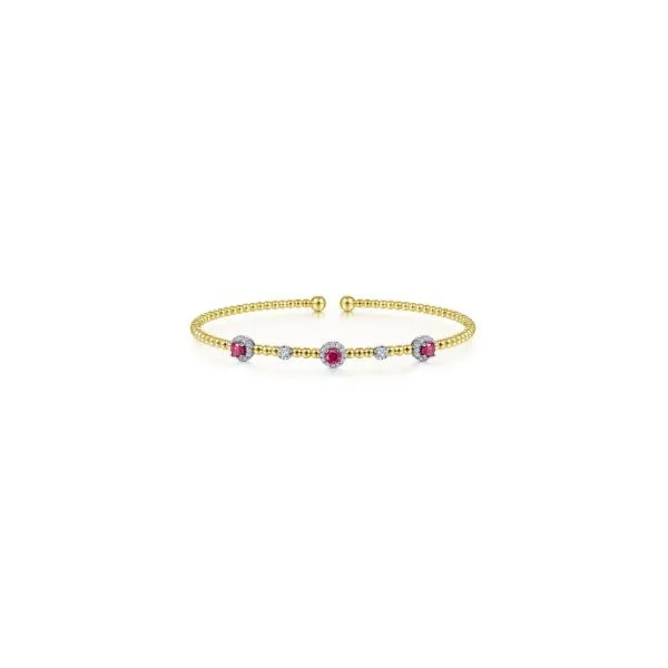 Gabriel & Co Diamond and Ruby Bujukan Bangle Aires Jewelers Morris Plains, NJ