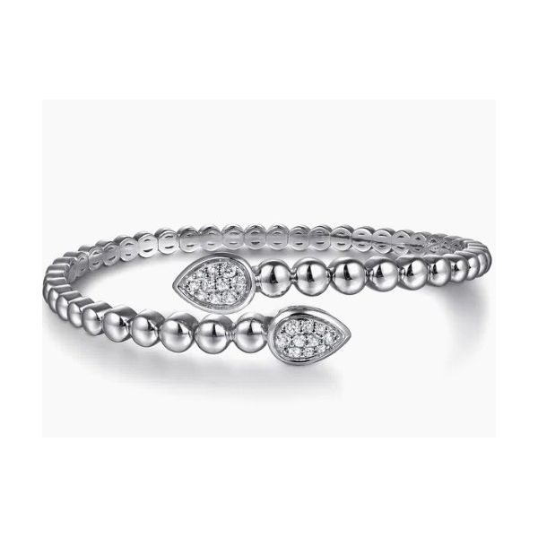 Gabriel & Co. White Sapphire Bangle Bracelet Aires Jewelers Morris Plains, NJ
