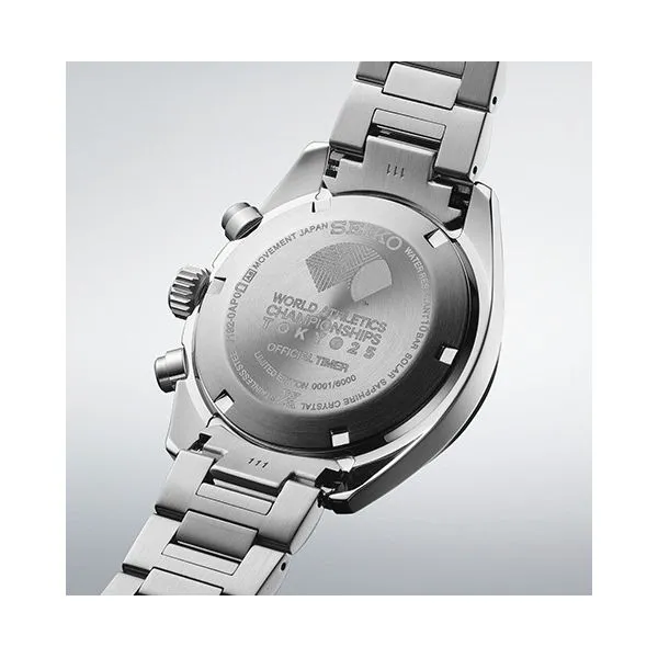 Seiko Speedtimer Solar World Athletic Championships Tokyo Limited Edition Image 2 Aires Jewelers Morris Plains, NJ