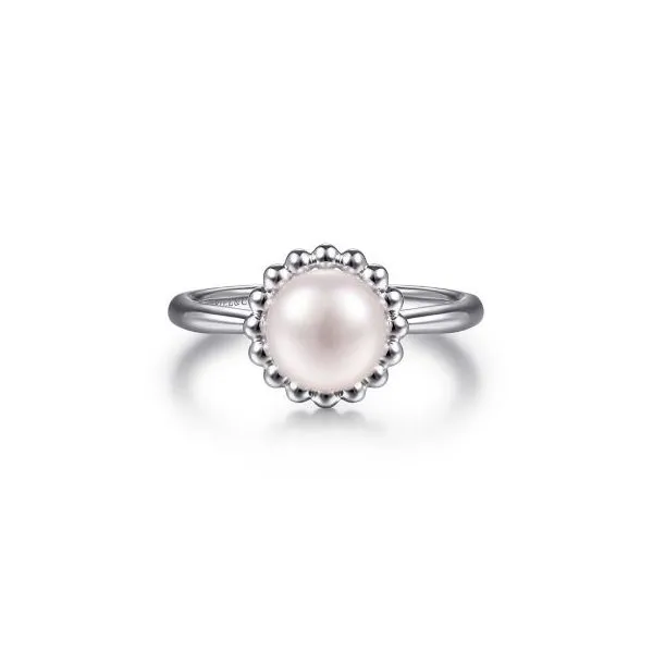 Gabriel & Co Sterling Silver Pearl Rring Aires Jewelers Morris Plains, NJ