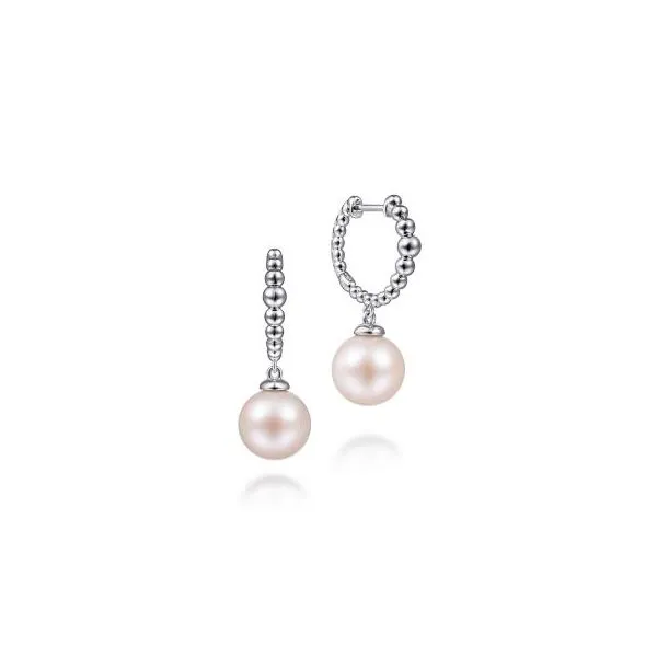 Gabriel & Co Sterling Silver Pearl Earrings Aires Jewelers Morris Plains, NJ