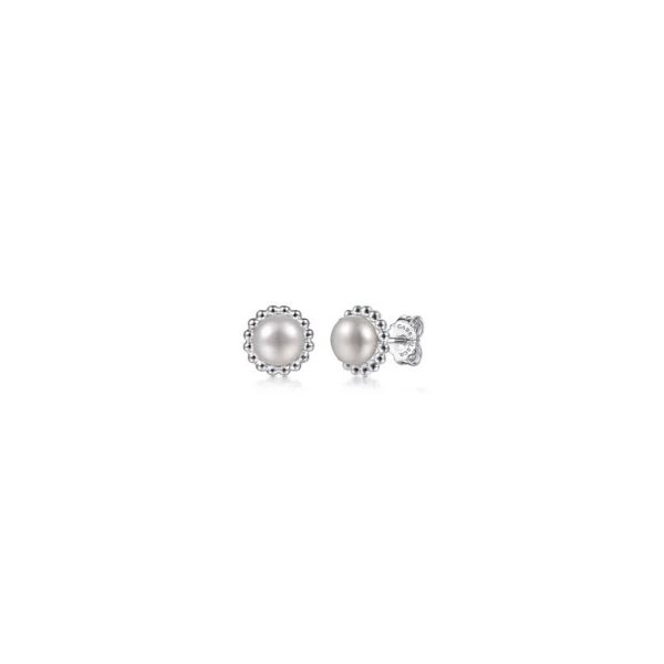 Gabriel & Co Sterling Silver Pearl Earrings Aires Jewelers Morris Plains, NJ