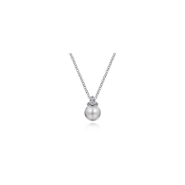 Gabriel & Co Silver Pearl Pendant Aires Jewelers Morris Plains, NJ