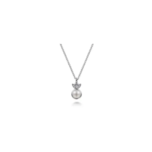 Gabriel & Co Silver Pearl Pendant Aires Jewelers Morris Plains, NJ