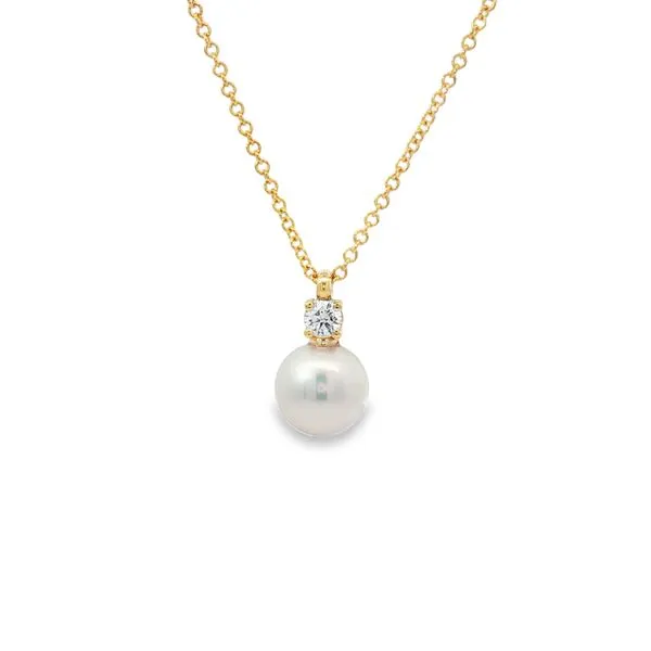 Aires Pearl and Diamond Pendant Aires Jewelers Morris Plains, NJ
