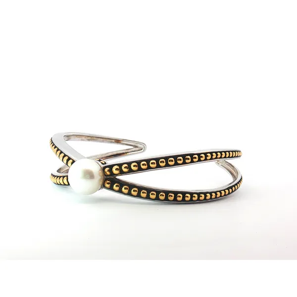 Silver Bracelet with Pearl Image 2 Aires Jewelers Morris Plains, NJ