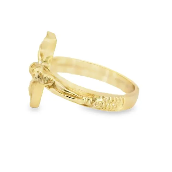 Gold Crucifix Ring Image 2 Aires Jewelers Morris Plains, NJ