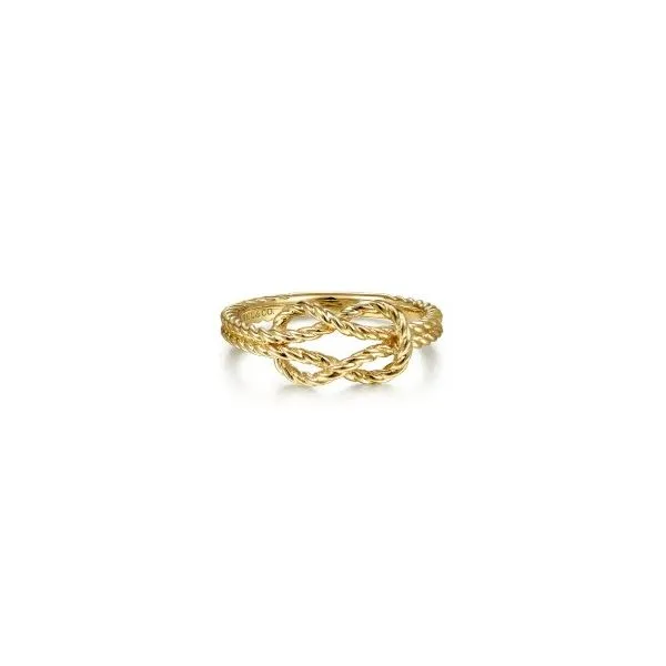Gabriel & Co Gold Love Knot Ring Aires Jewelers Morris Plains, NJ