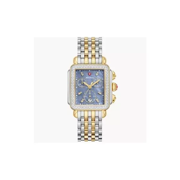 Michele Deco Chronograph Diamond Two Tone Watch Aires Jewelers Morris Plains, NJ
