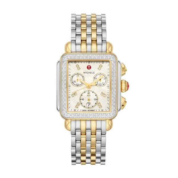 Michele Deco Two-Tone Diamond Chroograph Watch Aires Jewelers Morris Plains, NJ