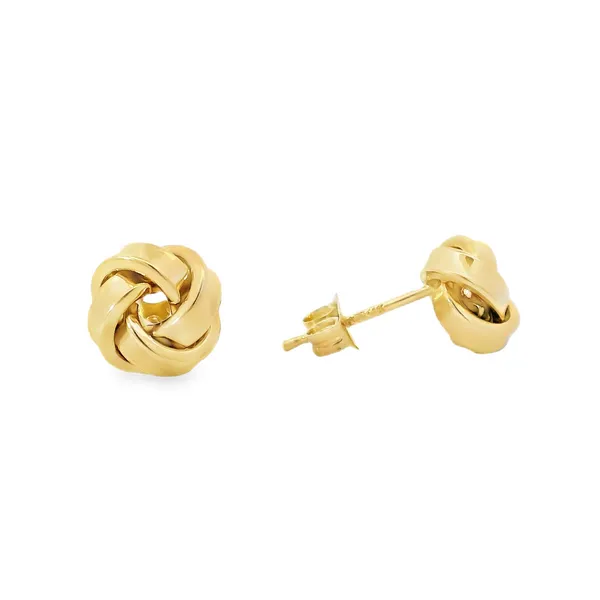 Gold Love Knot Eartings Image 2 Aires Jewelers Morris Plains, NJ