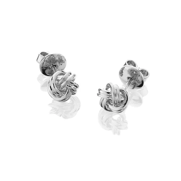 White Gold Love Knot Earrings Aires Jewelers Morris Plains, NJ
