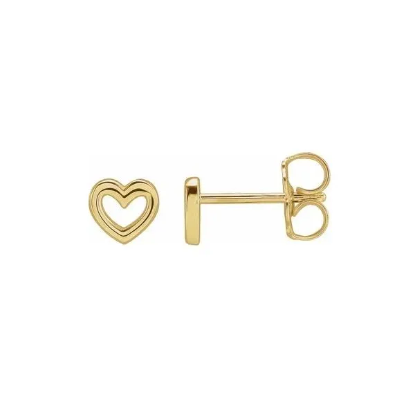 Gold Heart Earrings Aires Jewelers Morris Plains, NJ