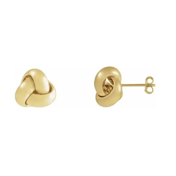 Yellow Gold Knot Earrings Aires Jewelers Morris Plains, NJ