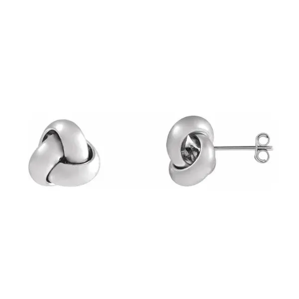 White Gold Knot Earrings Aires Jewelers Morris Plains, NJ