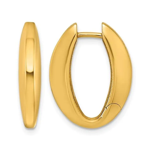 Gold Oval Hoop Earrings Aires Jewelers Morris Plains, NJ