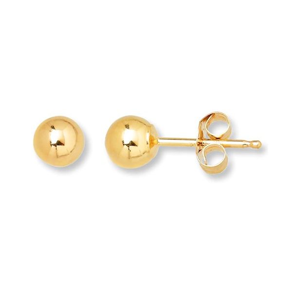Gold Ball Stud Earrings Aires Jewelers Morris Plains, NJ