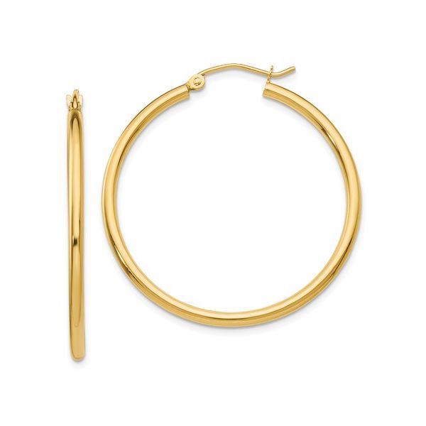 14K Yellow Gold Hoop Earrings Aires Jewelers Morris Plains, NJ